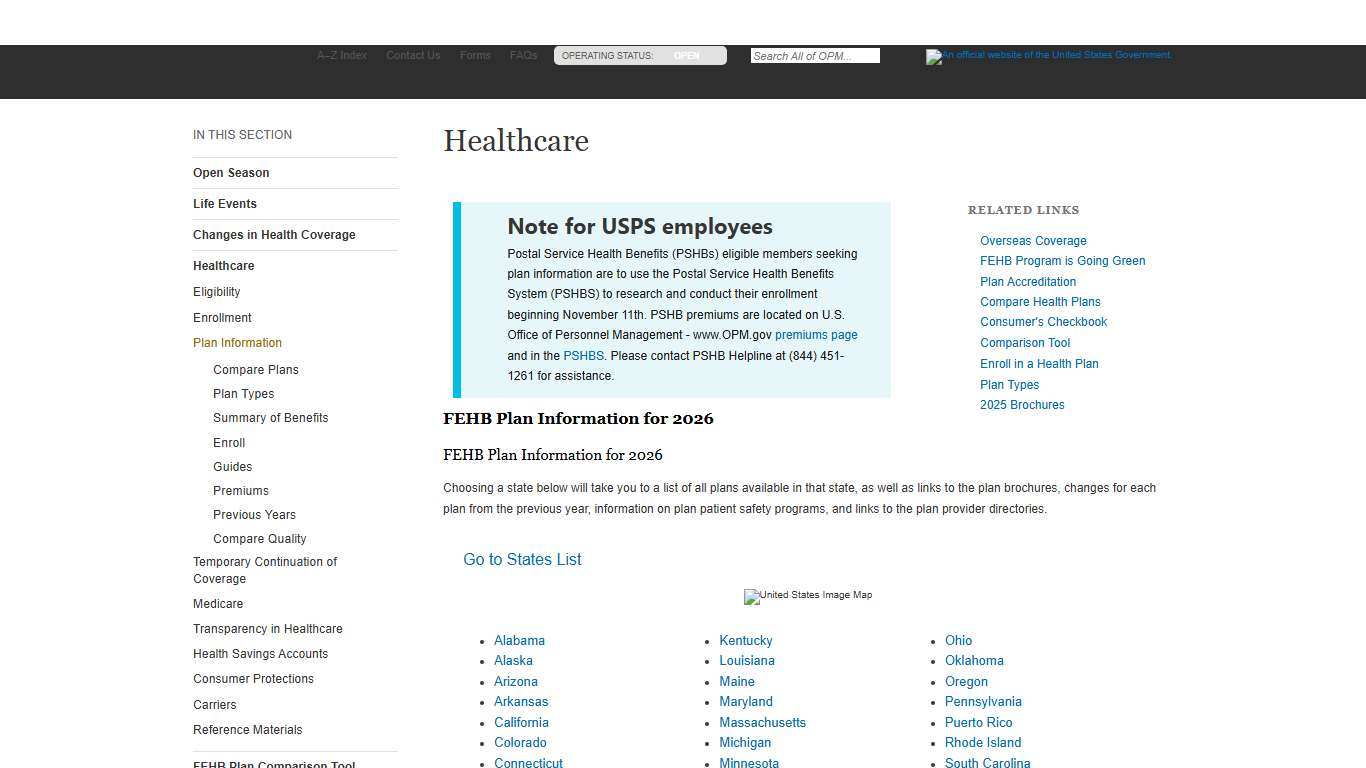 Healthcare : Plan Information - OPM.gov
