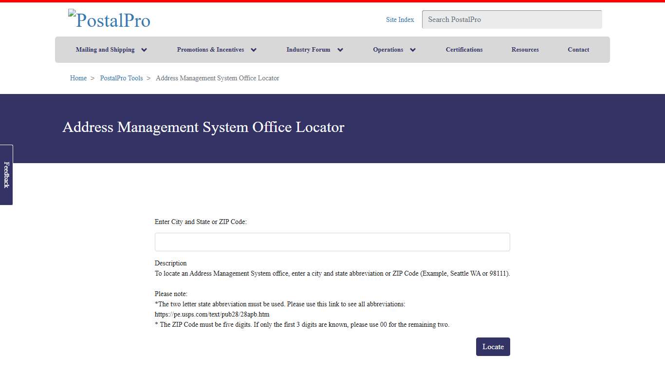 Address Management System Office Locator PostalPro
